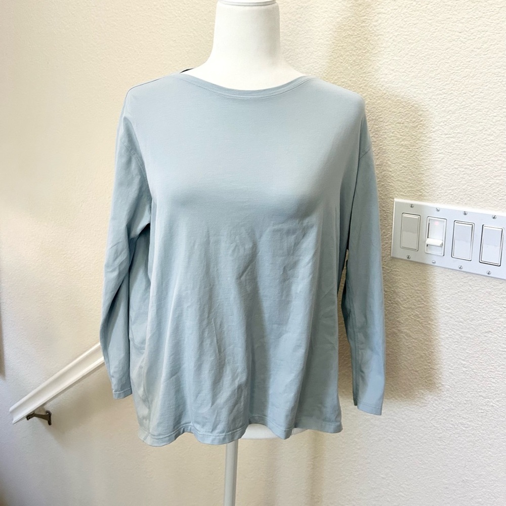 lululemon athletica Light Blue Long Sleeve Tee